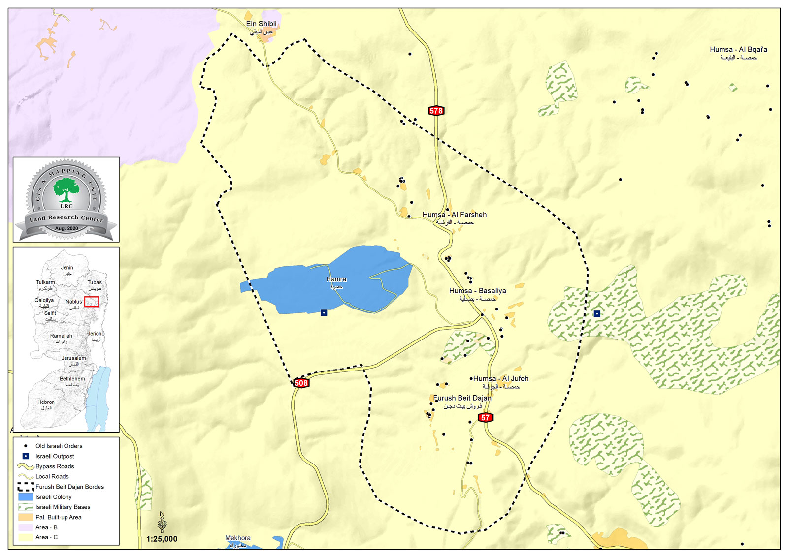 The occupation demolishes a house and an agricultural facility in the village of Furush Beit Dajan, east of Nablus | LRC