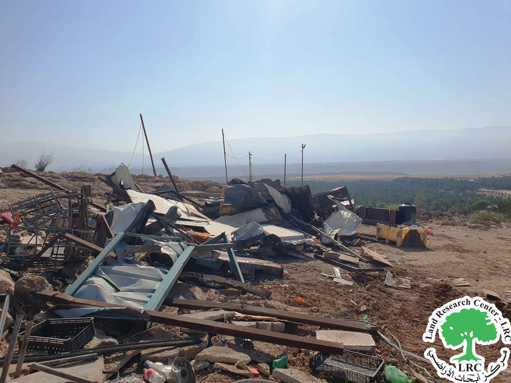 Israeli Occupation Demolishes an Agricultural Room and Uproots 9 Palm Trees in Marj Na’ja Village/Jericho Governorate | LRC