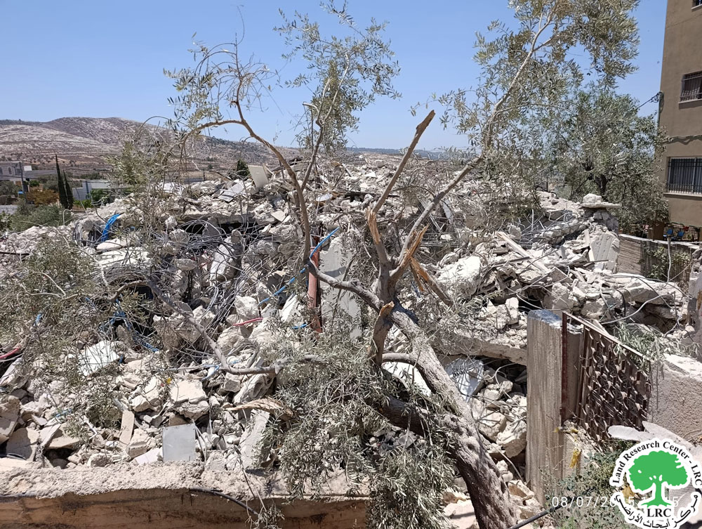 الاحتلال  الإسرائيلي يهدم  بناية سكنية من أريع  طوابق لعائلة الهبل في قرية خربثا  المصباح غرب رام الله | LRC