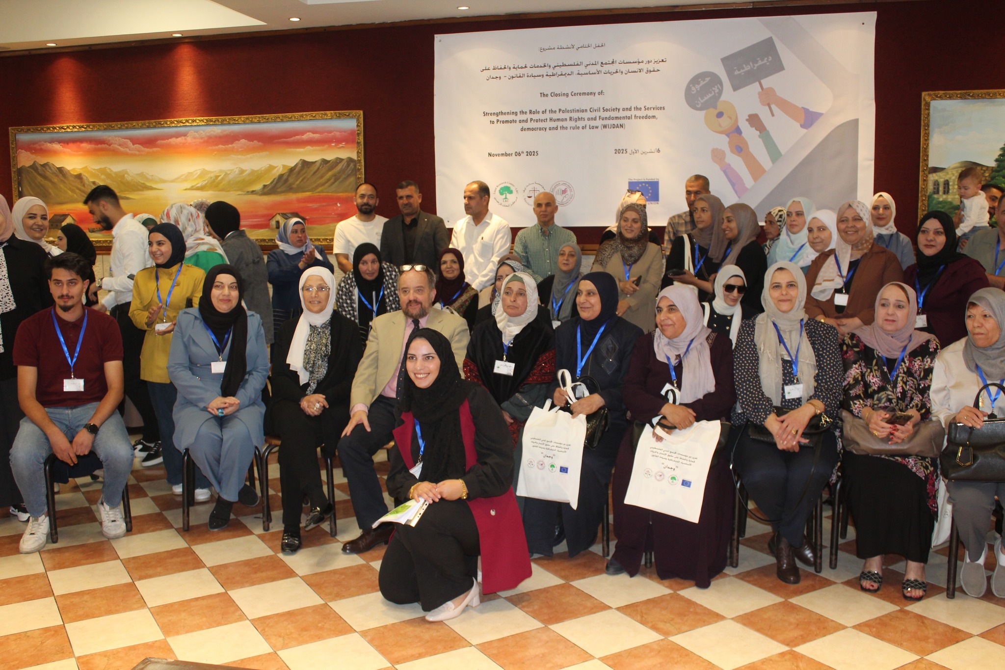 أبحاث الأراضي ومركز الإرشاد النفسي والاجتماعي للمرأة  ينظمان حفلاً ختامياً لمشروع "وجدان" | LRC