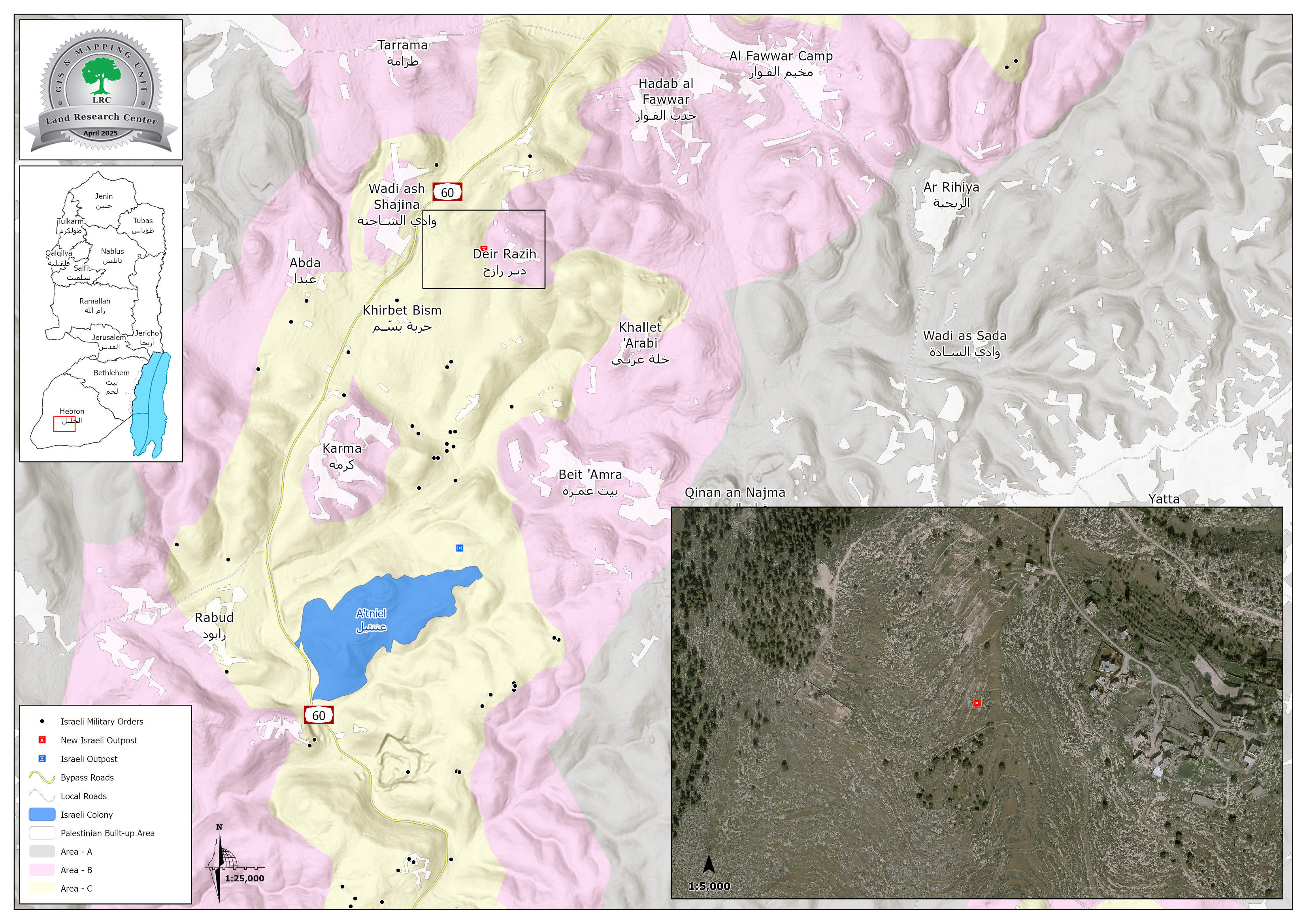 مستعمرون يجرفون أراضي ويقيمون بؤرة رعوية عليها من أراضي قرية دير رازح جنوب الخليل | LRC